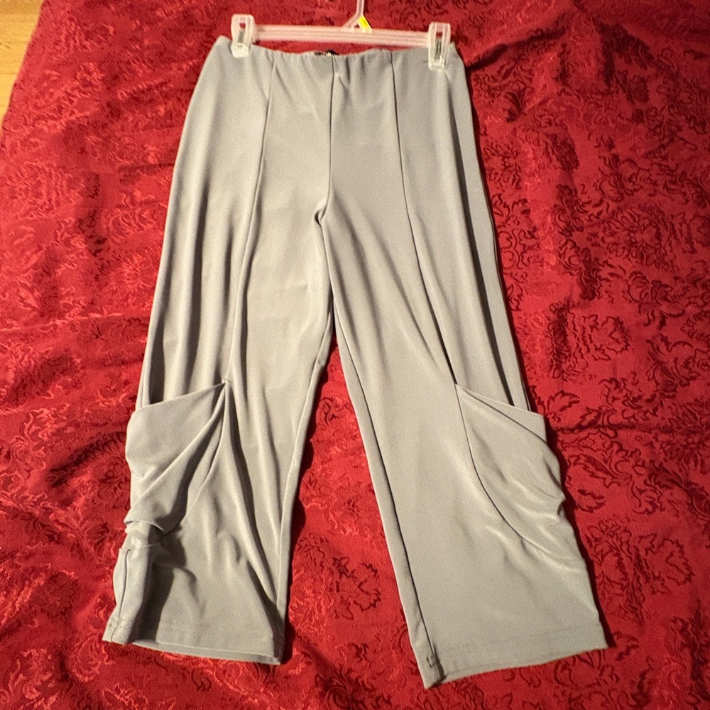 Sympli Gray Wide Leg Pants with Relaxed Fit